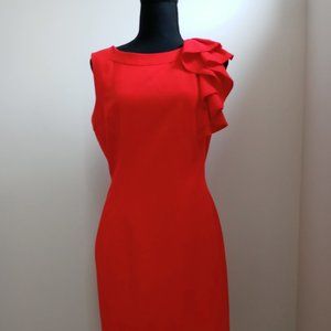 Red Dress, Calvin Klein, Size 6
